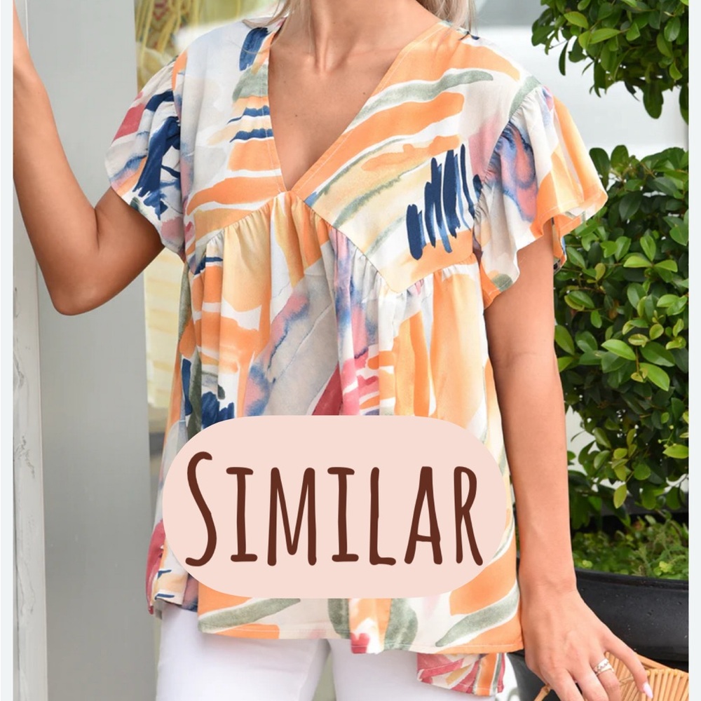Umgee Multicolor Abstract Blouse